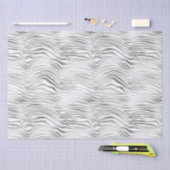 Silver White Zebra Print Tissuepapier (Craft)