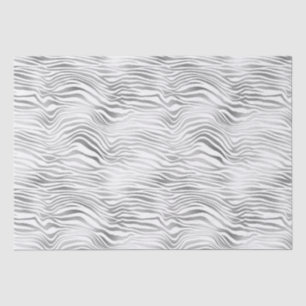 Silver White Zebra Print Tissuepapier