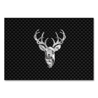 Silver Wild Deer op het decor van de koolstofvezel Kaart