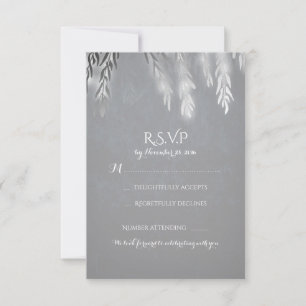 Silver Willow Tree Branches die RSVP-kaarten verbr RSVP Kaartje