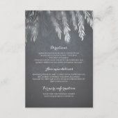 Silver Willow Tree Branches Wedding Details Invoeg Informatiekaartje (Voorkant)