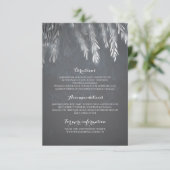 Silver Willow Tree Branches Wedding Details Invoeg Informatiekaartje (Staand voorkant)