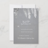 Silver Willow Tree Branches Wedding RSVP Kaarten (Voorkant)