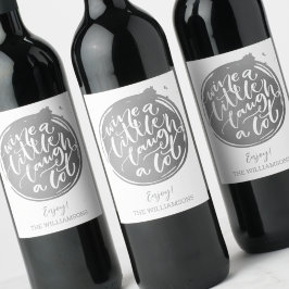 Silver Wine Lover Wine Label Wijn Etiket