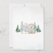 Silver Winter Beer Baby shower Kaart (Achterkant)