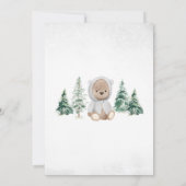 Silver Winter Beer Baby shower Kaart (Achterkant)