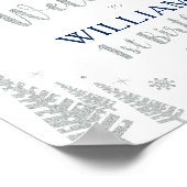 Silver Winter Boy 1st Birthday Party Welcome Sign. Poster (Hoek)