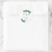 Silver Winter Clothesline Ornaments Baby Shower  Ronde Sticker (Tas)