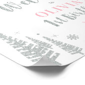 Silver Winter Girl 1st Birthday Party Welcome Sign Poster (Hoek)