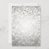 Silver Winter Glam Company Xmas Hot Pink Ribbon Kaart (Achterkant)