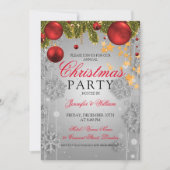 Silver Winter Glam Kerstfeestdag Kaart (Voorkant)