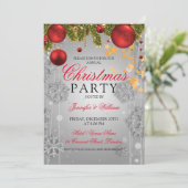 Silver Winter Glam Kerstfeestdag Kaart (Staand voorkant)