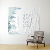 Silver Winter onderland 1st Birthday Tapestry Wandkleed (In Situ (horizontaal))