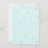 Silver Winter onederland 1e verjaardag Kaart (Achterkant)