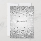 Silver Winter ONEDERLAND Glitter 1e verjaardag Kaart (Achterkant)