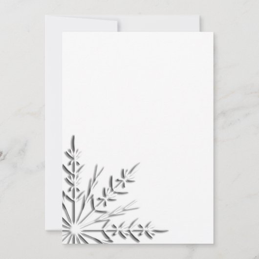 Silver Winter Snowflake Jubileum Party Invite Kaart (Achterkant)