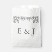 Silver Winter Snowflake Wedding Bedankzakje (Voorkant)