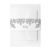 Silver Winter Snowflake Wedding Uitnodigingen Wikkel (Voorkant Voorbeeld)