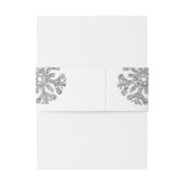 Silver Winter Snowflake Wedding Uitnodigingen Wikkel (Achterkant Voorbeeld)