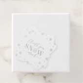 Silver Winter Verjaardag, Baby shower Dank u Bedankjes Labels (Met doos)