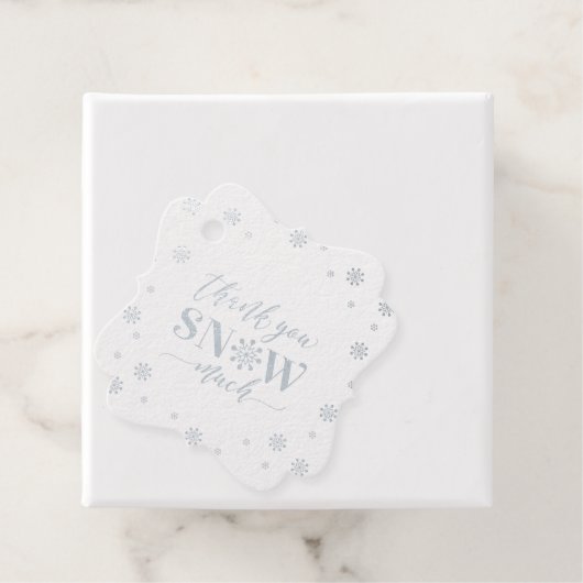 Silver Winter Verjaardag, Baby shower Dank u Bedankjes Labels (Met doos)