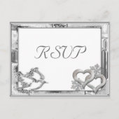 Silver Winter Wedding RSVP Briefkaart (Voorkant)