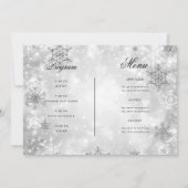 Silver Winter Wonder Vakantie Uitnodigen Programma (Achterkant)