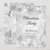 Silver Winter Wonder Vakantie Uitnodigen Programma (Voorkant / Achterkant)