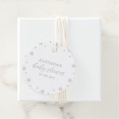 Silver Winter Wonderland Baby shower Dank u Bedankjes Labels (In situ)