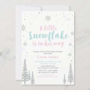 Silver Winter Wonderland, Baby shower/Sprinkle Kaart