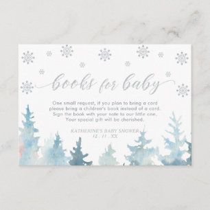 Silver Winter Wonderland Boeken voor Baby Enclosur Informatiekaartje