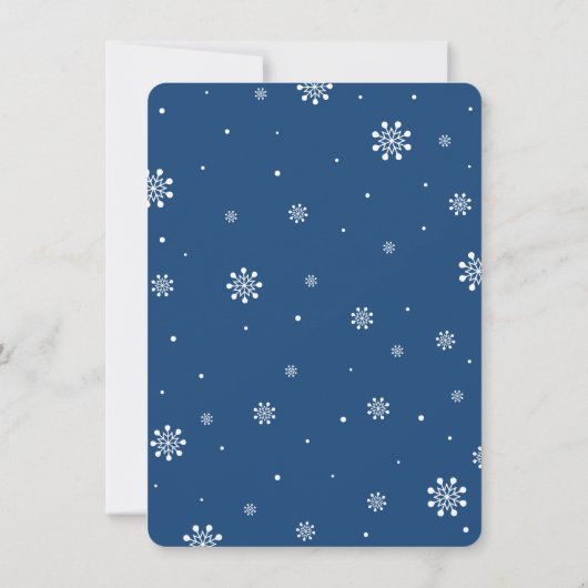 Silver Winter Wonderland, Boy Baby shower Kaart (Achterkant)