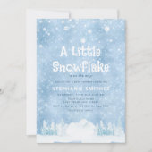 Silver Winter Wonderland, Boy Baby shower/Sprinkle Kaart (Voorkant)