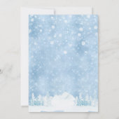 Silver Winter Wonderland, Boy Baby shower/Sprinkle Kaart (Achterkant)