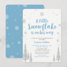 Silver Winter Wonderland, Boy Baby shower/Sprinkle