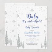 Silver Winter Wonderland - Boy Baby Sprinkle Kaart (Voorkant / Achterkant)