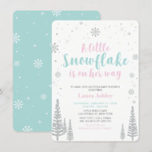 Silver Winter Wonderland, Girl Baby shower
