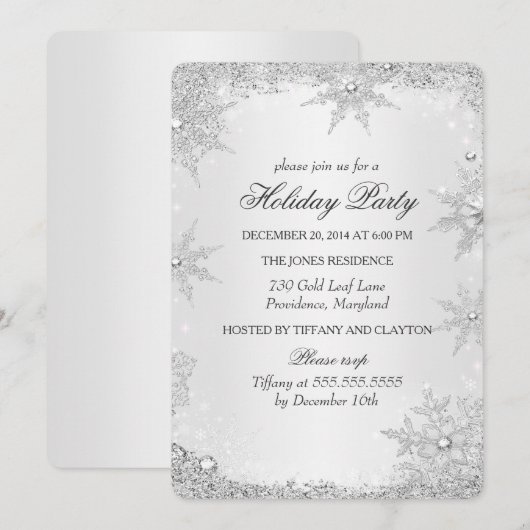 Silver Winter Wonderland Kerstfeestdag 2 Kaart