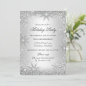 Silver Winter Wonderland Kerstfeestdag 2 Kaart (Staand voorkant)