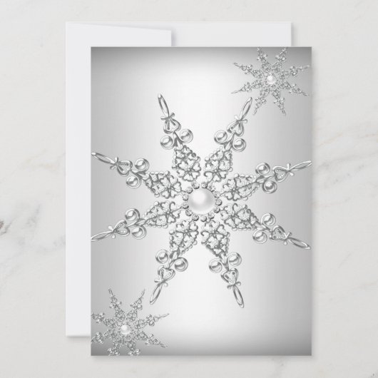 Silver Winter Wonderland Kerstfeestdag 2 Kaart (Achterkant)