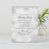 Silver Winter Wonderland Kerstfeestdag A Kaart (Staand voorkant)