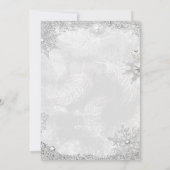 Silver Winter Wonderland Kerstfeestdag A Kaart (Achterkant)