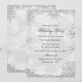 Silver Winter Wonderland Kerstfeestdag A Kaart (Voorkant / Achterkant)