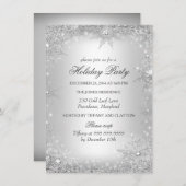 Silver Winter Wonderland Kerstfeestdag Kaart (Voorkant / Achterkant)