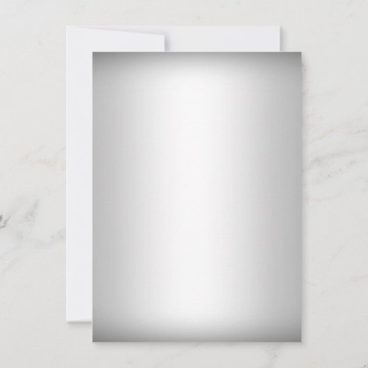 Silver Winter Wonderland Kerstfeestdag Kaart (Achterkant)