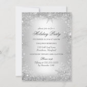 Silver Winter Wonderland Kerstfeestdag Kaart (Voorkant)