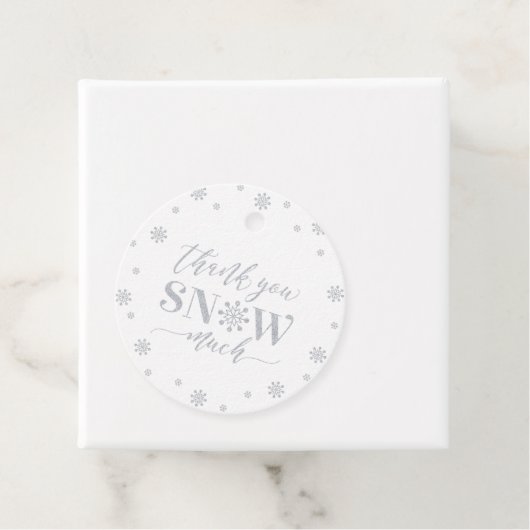 Silver Winter Wonderland Party Bedankt sneeuw veel Bedankjes Labels (In situ)