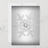 Silver Winter Wonderland Pink Quinceanera Party Kaart (Achterkant)