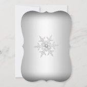 Silver Winter Wonderland Pink Sweet 16 Invite 2 Kaart (Achterkant)