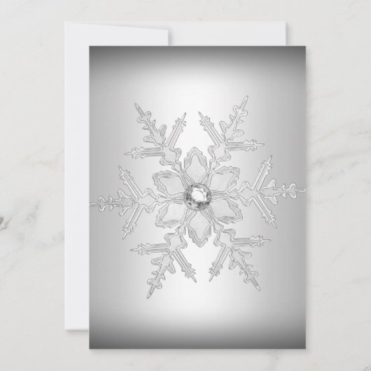 Silver Winter Wonderland Pink Sweet 16 Uitnodiging (Achterkant)